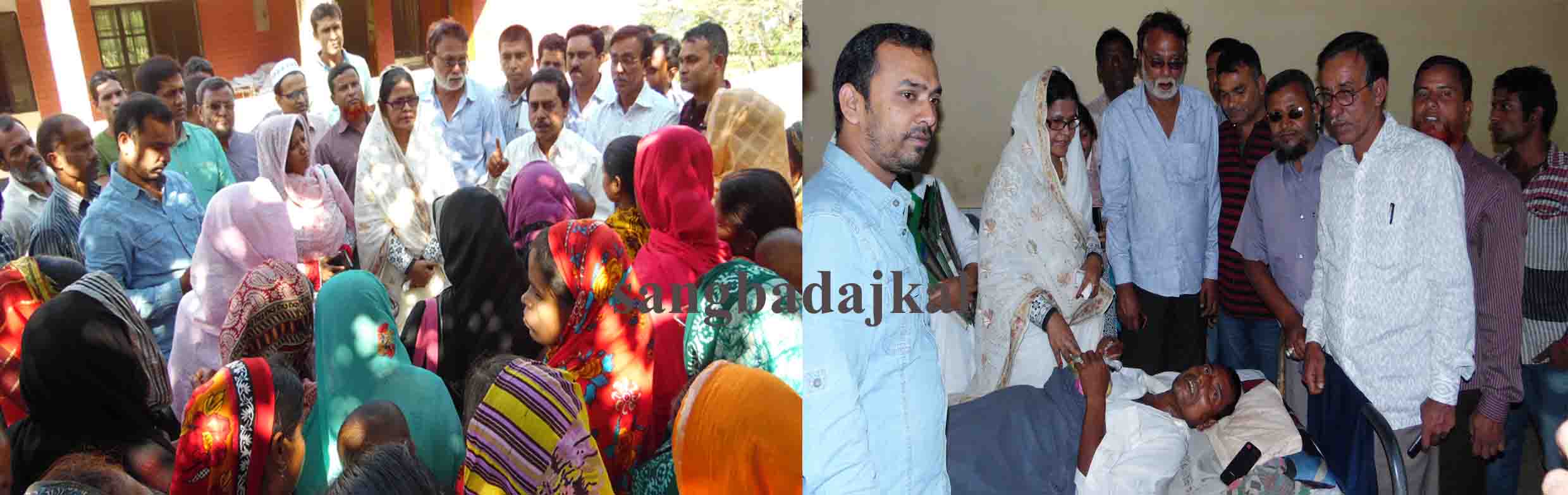 সোনাতলা হাসপাতালে ভর্তি রোগীদের পথ্য ও অর্থ দিয়ে সহায়তা করলেন সাহাদারা মান্নান