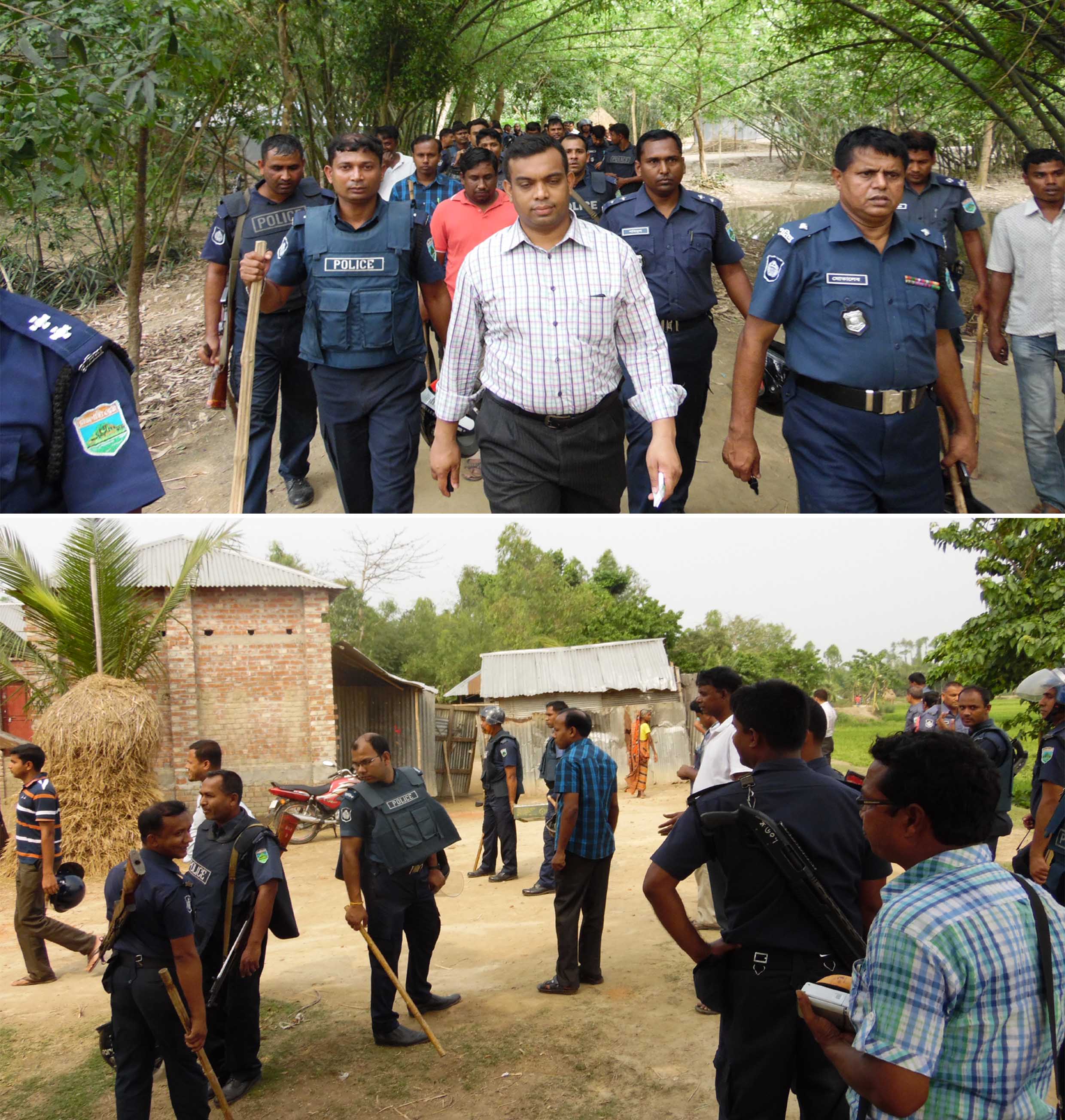 সোনাতলার পাঠানপাড়ায় দুই পক্ষের সংঘর্ষঃ আহত ২০  পুলিশের গুলি বর্ষণ ১৪৪ ধারা জারি